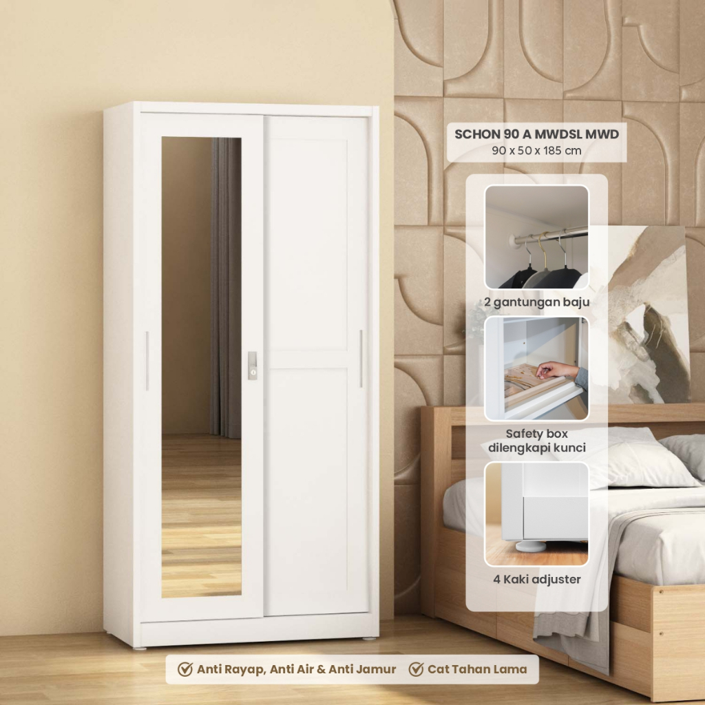 Lemari Besi / Lemari Baju Pira Metropolis / Lemari Pakaian Pira Metropolis (Lemari Baju Pira Schon S