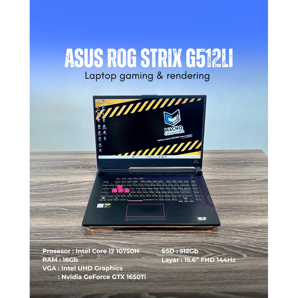 Asus ROG STRIX G512LI Intel Core i7 10750H