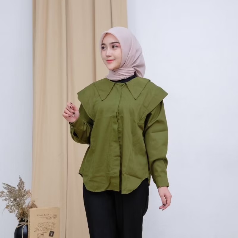 TIARA ARMY BLOUSE COTTON TOYOBO POLOS / BAJU KATUN TOYOBO PREMIUM