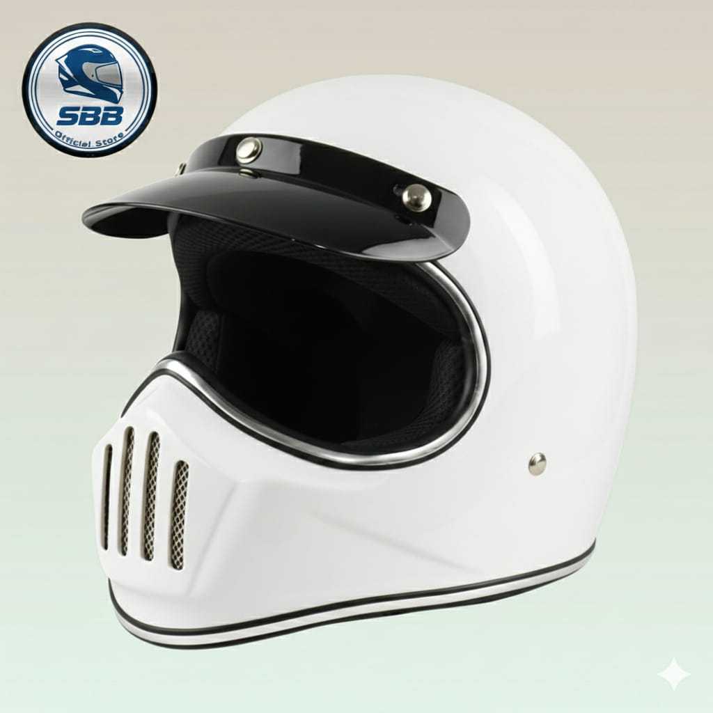 HELM CAKIL RETRO PET - Helm Motor Full Face SNI Vintage