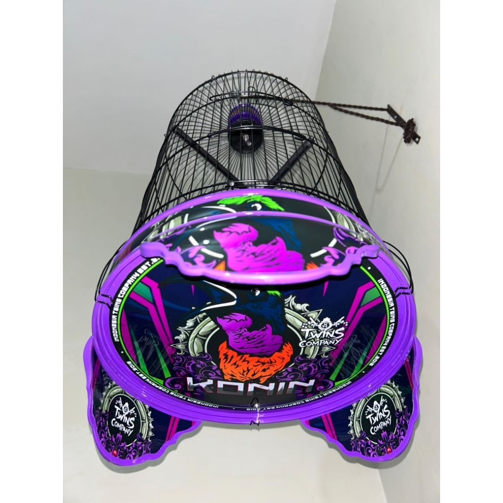 sangkar PVC decal konin ungu