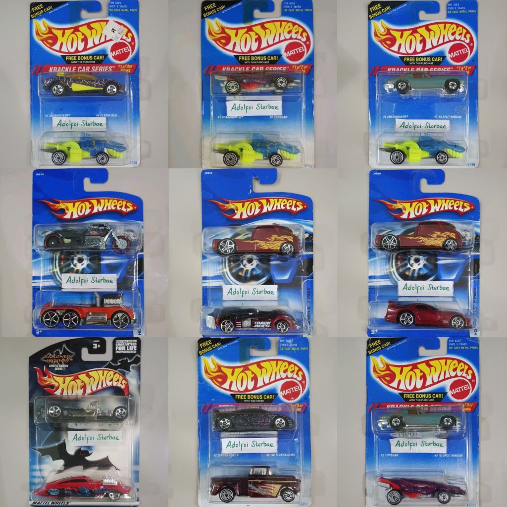 hotwheels hot wheels isi 2 packs krackle car Sharkruiser '63 split window flashfire halloween highwa