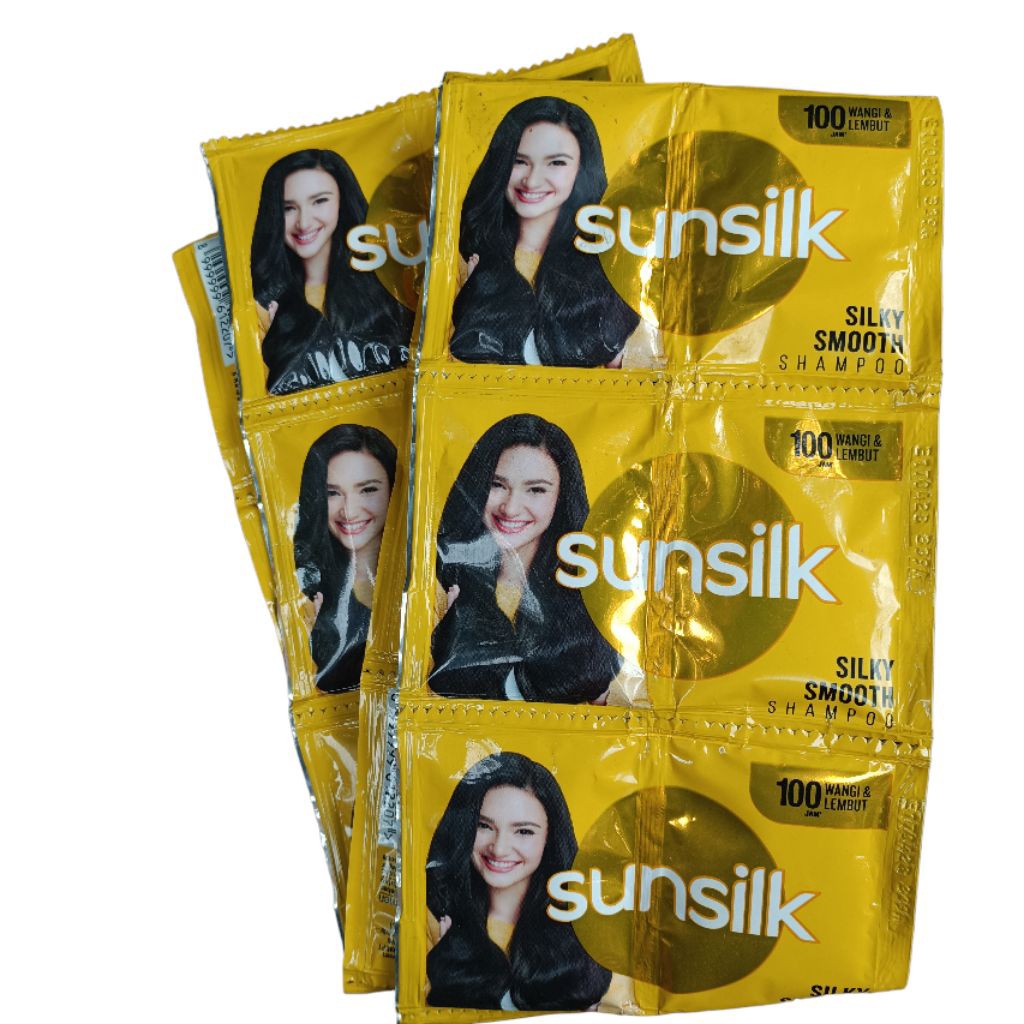 Renteng Shampo Sunsilk Silky Smooth Sampo Sunsilk Kuning 12 sachet