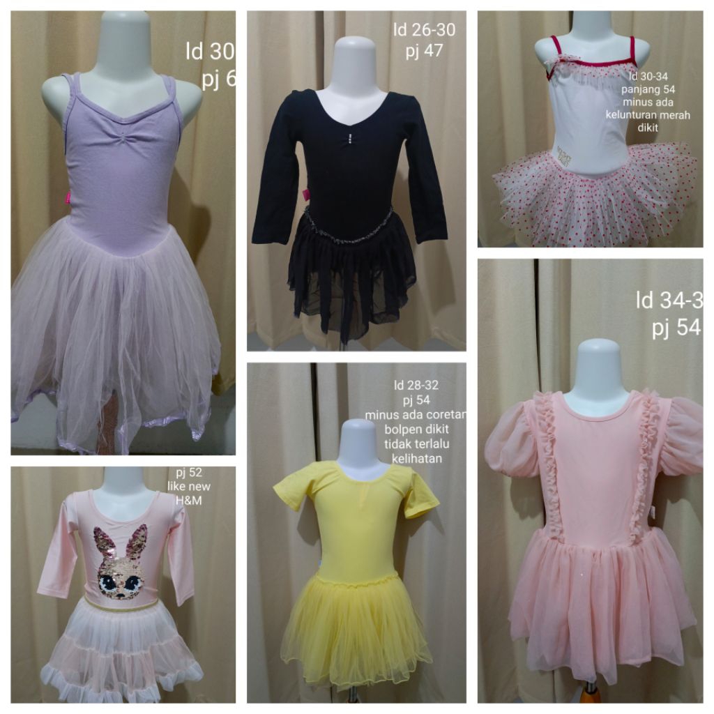 baju ballet anak preloved