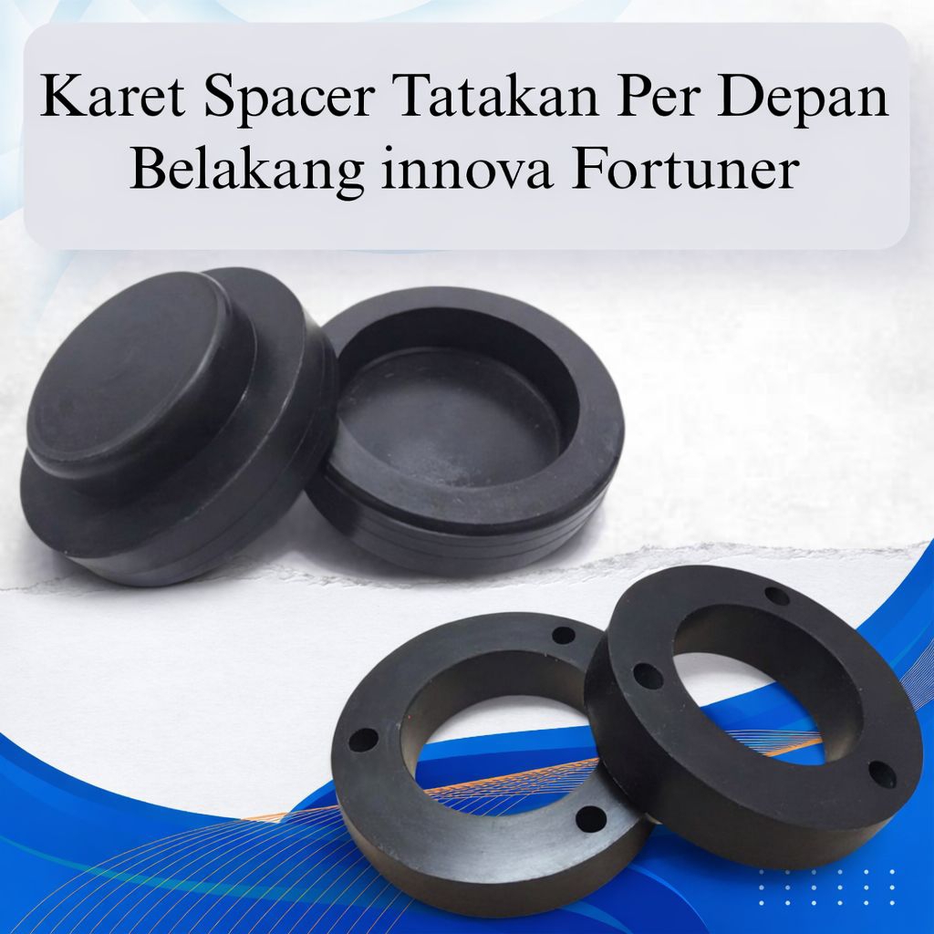 Karet Spacer Depan Dan Belakang - Innova Fortuner - 1 Set (2pcs) | Tatakan Per Keong / Dudukan Per /