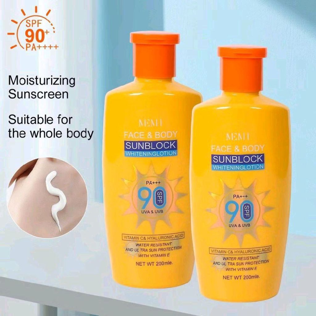 Face & Body Sunblock Whitening Lotion SPF90PA+++ - Sunscreen Wajah Dan Badan
