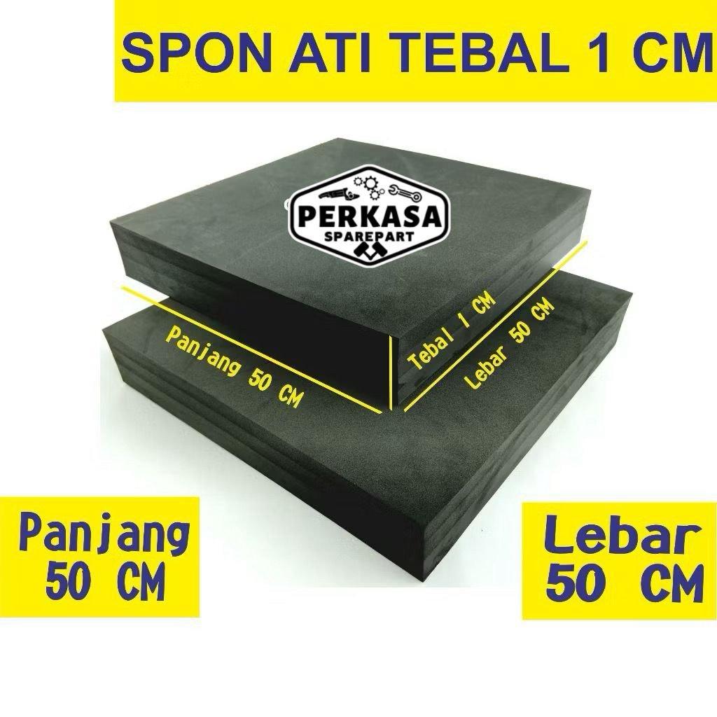 SPON ATI / BUSA ATI / SPON EVA TEBAL 1 CM WARNA HITAM UKURAN 50 CM X 50 CM