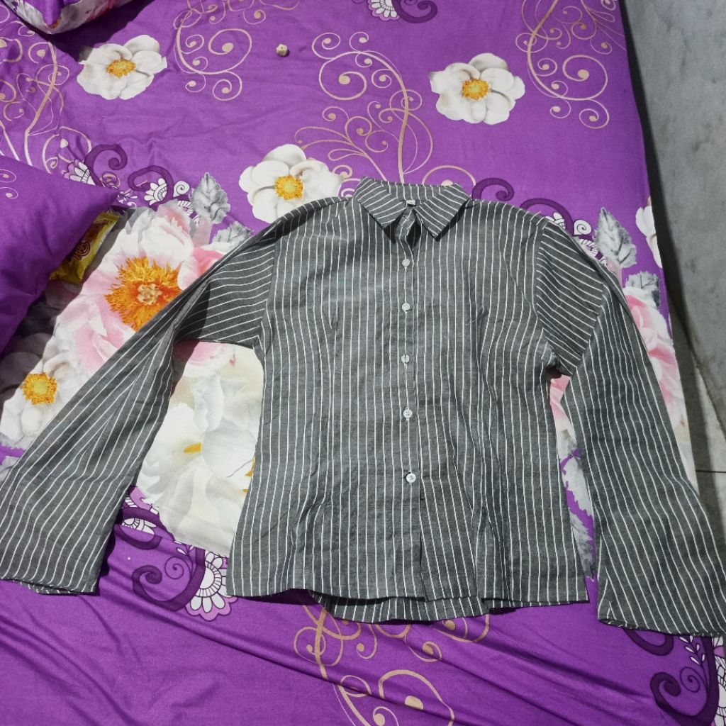 PL Kemeja Stripe,Kemeja Salur,Kemeja Wispie