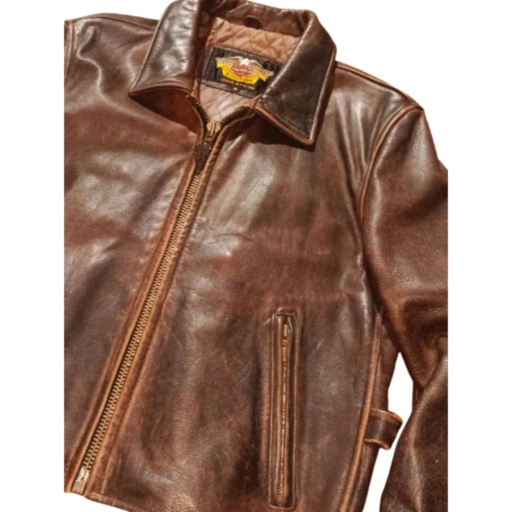 Harley Davidson Single Rider Leather Biker Jacket X Jaket Kulit Vanson Aero Leather Indian Motorcycl