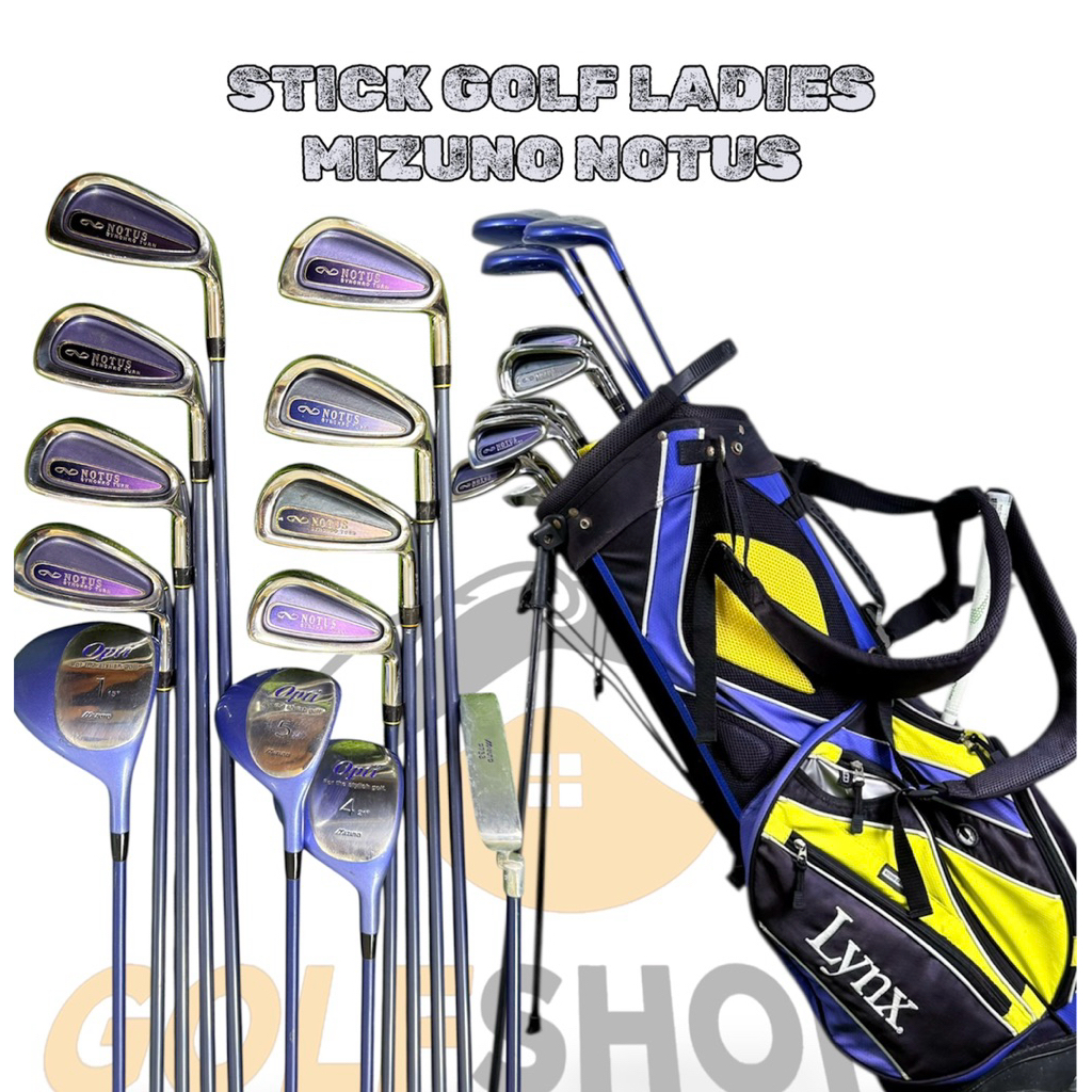 Stick Golf Ladies Mizuno Notus Fullset Shaft Graphite Second + Tas Golf