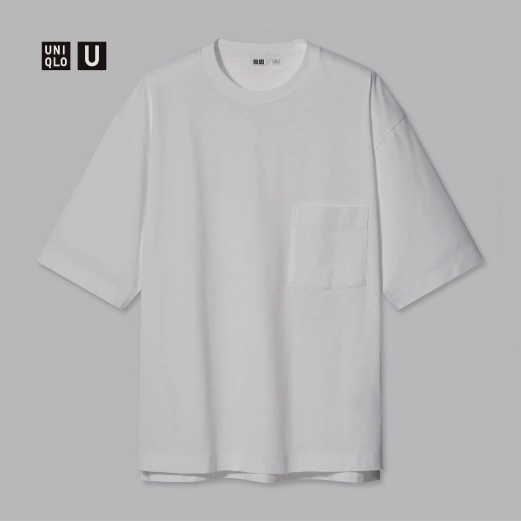 T-Shirt Pocket Uniqlo U Oversized Putih