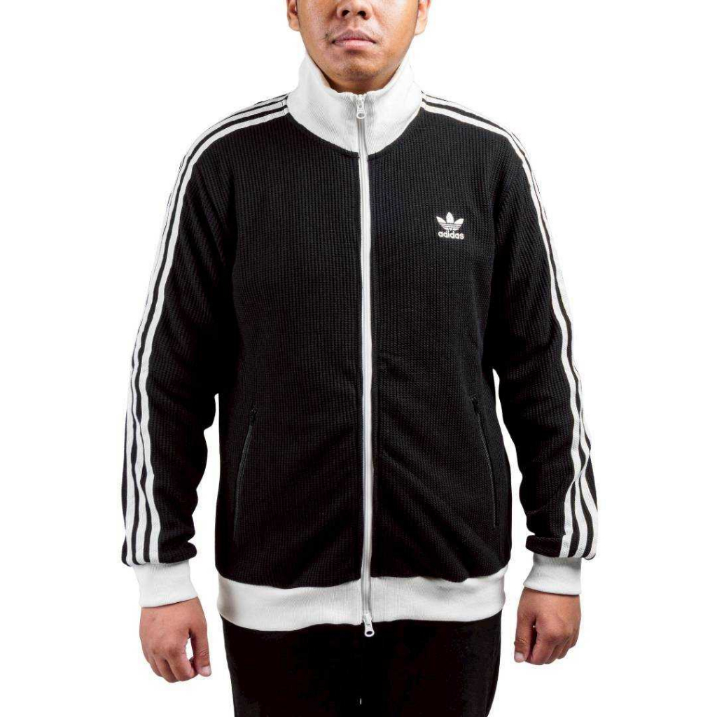 Muse - Jaket Adidas Basic Pria Wanita Tracktop Classic - Black - Stylish