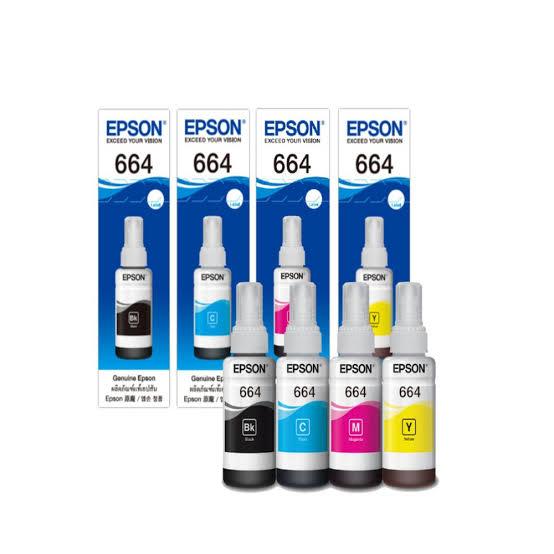 Tinta Epson 664 / L100 Black, C, M & Y T6641/6642/6643/6644