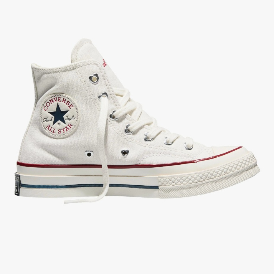 Sepatu Sneakers Wanita Converse Chuck 70 Valentine's Day Vintage White Egret Days Ahead Red Original