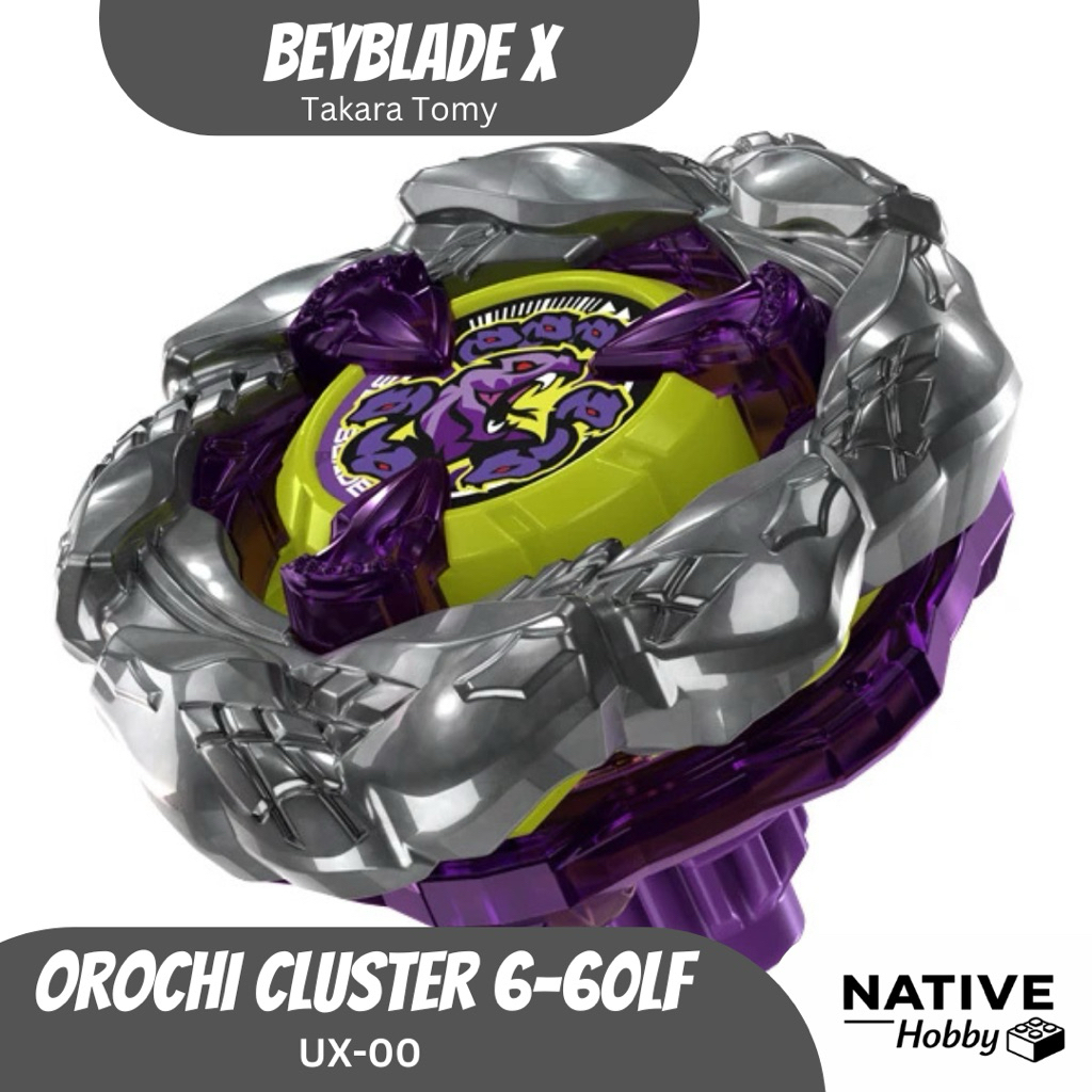 Beyblade x UX-00 Orochi Cluster 6-60LF Original Takara Tomy