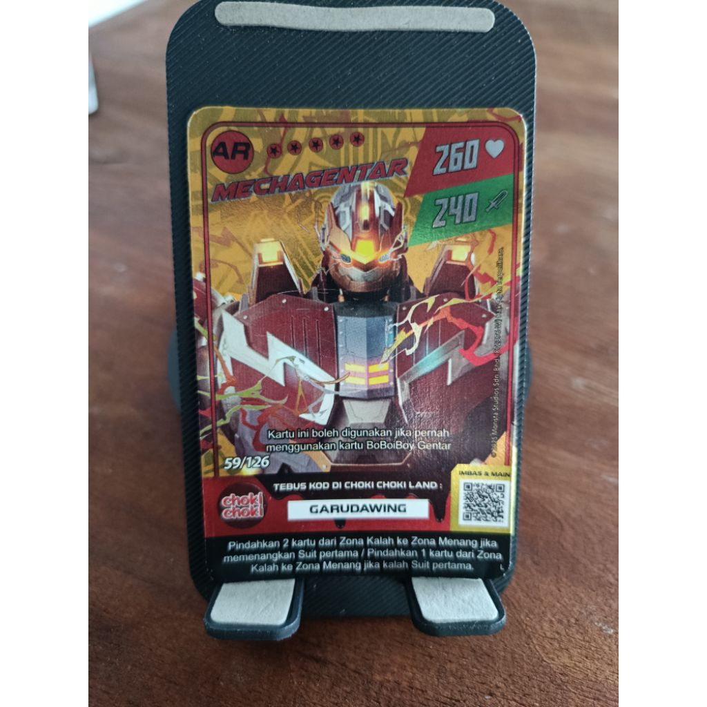 Kartu BoBoiBoy AR Mechagentar 100% Ori Choki Coki