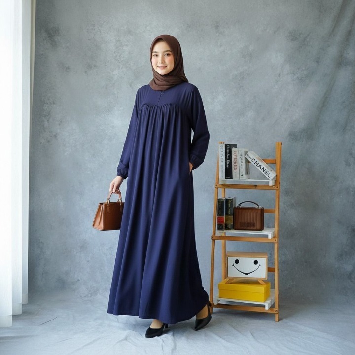 Sunnah store _ Gamis Wanita Rayon Twill Premium IZMA MAXI Adem & Flowy Ukuran S-XL