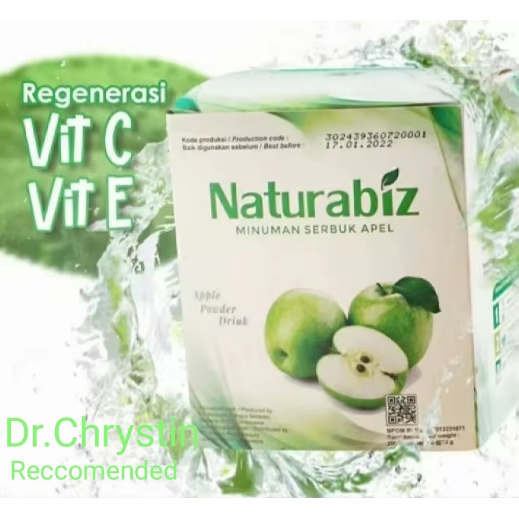 (PH) Naturabiz Minuman Diet Serbuk Rasa Apel Plus Collagen Langsing dan Mencerahkan Tubuh (Alami)