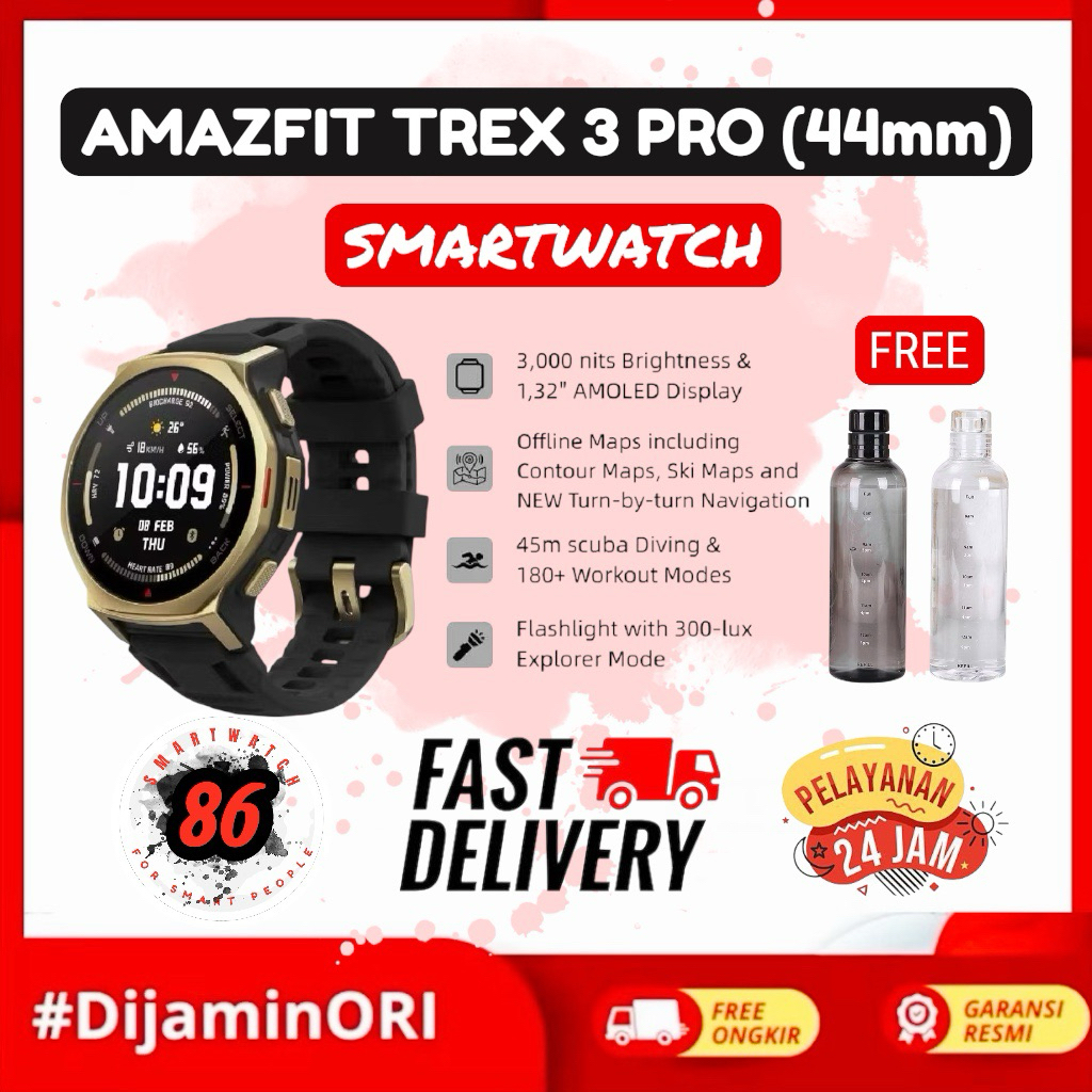Amazfit T REX 3 PRO 44mm garansi resmi BNIB segel original