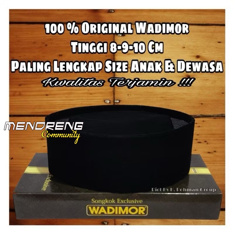 Peci Dewasa Songkok Hitam Ac / Peci Songkok Pria Dewasa Wadimor