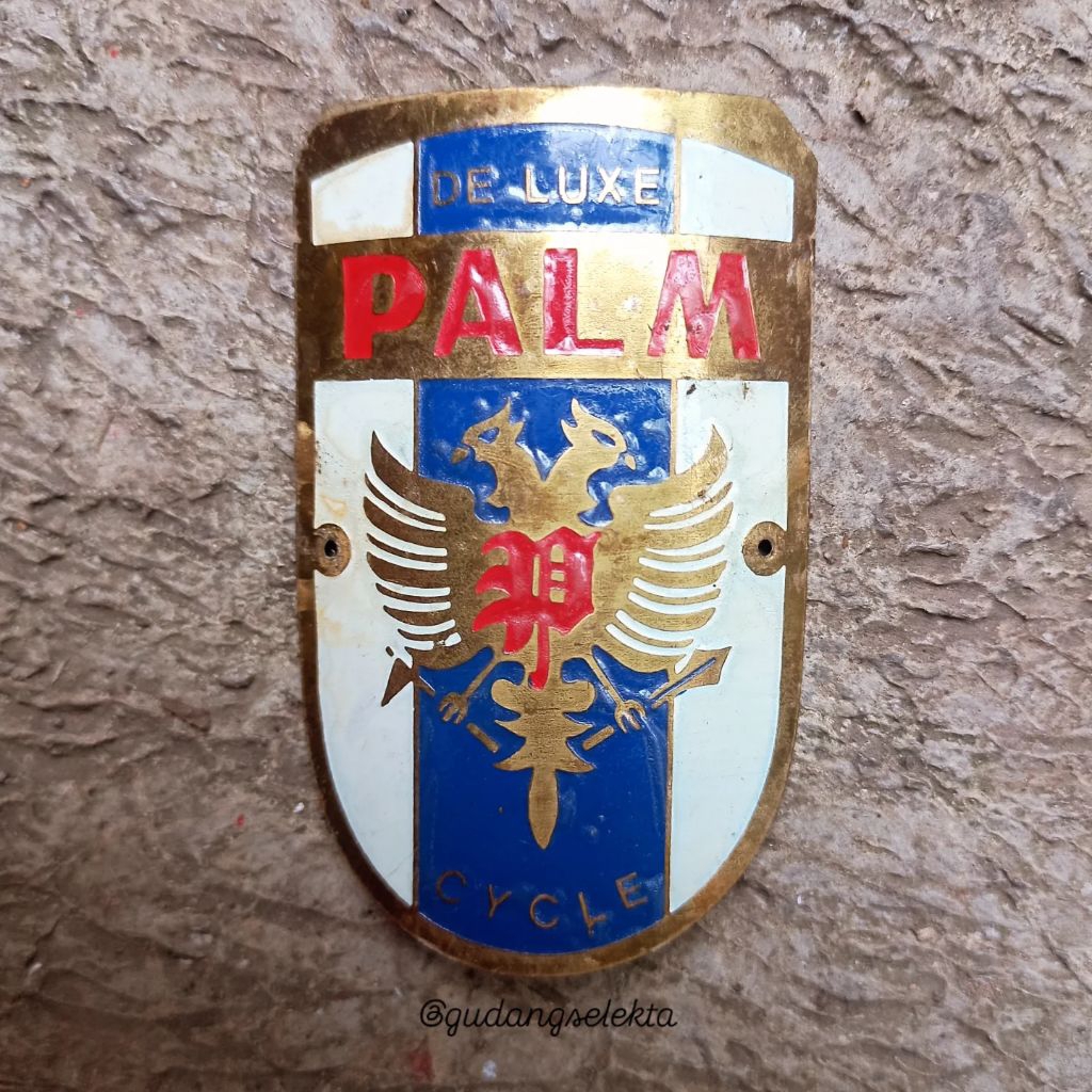 Emblem Kuningan Sepeda Jadul Palm Deluxe Cycle