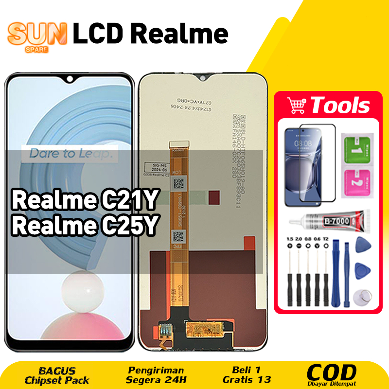 LCD For Realme C21Y LCD Realme C25Y Fullset HP Touchscreen untuk Glass Touch Screen Digitizer COD