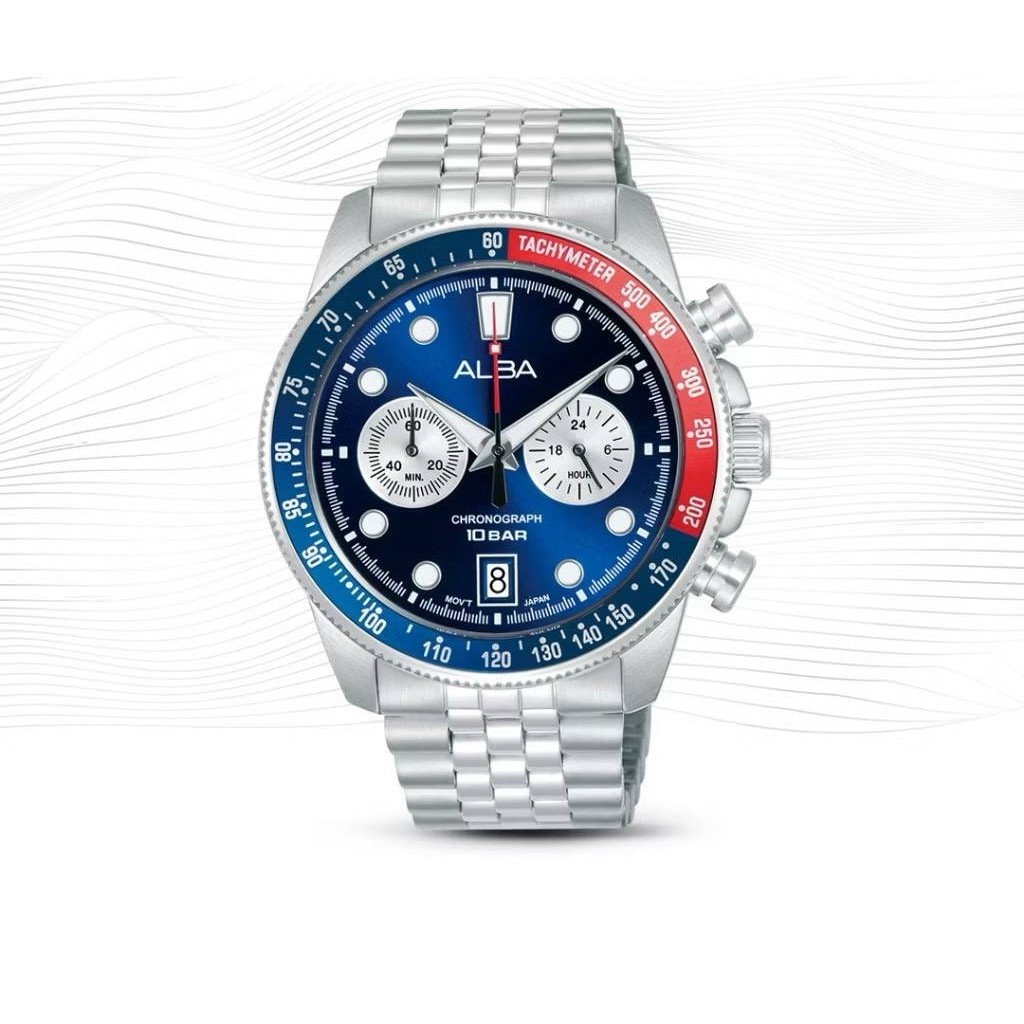 Jam Tangan Analog Pria Alba Active A4B025 Pepsi Dial