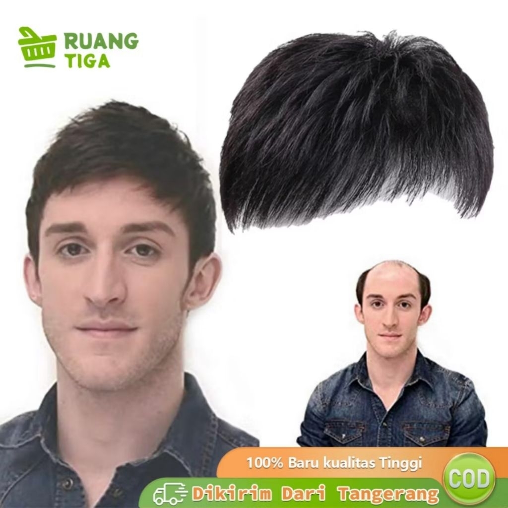Rambut Palsu Penutup Botak/TOUPEE/Penutup Botak Pria
