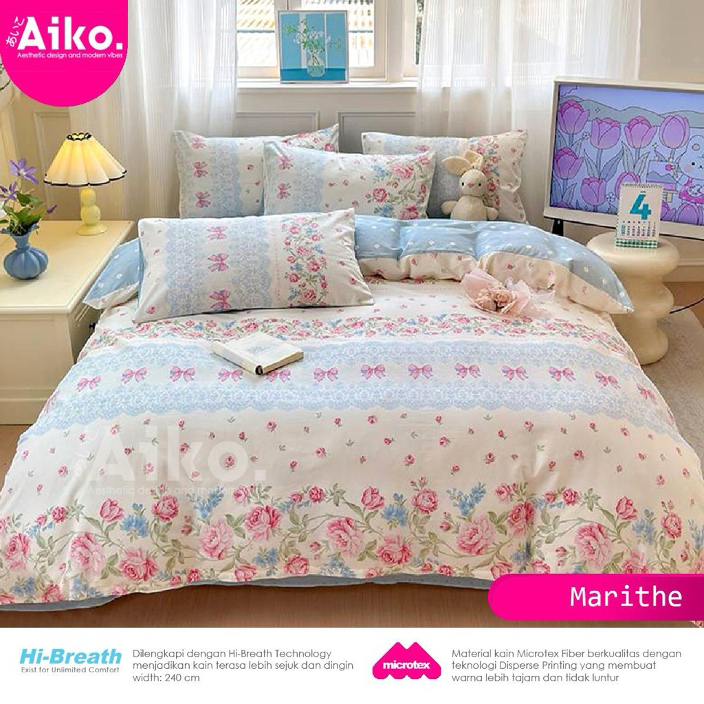 BISA COD SEPREI MARITHE BAHAN KATUN 200X200 SPRAI MURAH SIZE KING MOTIF MINIMALIS MOTIF SAPI SPREI W