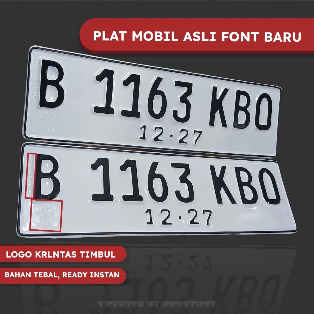 Plat Mobil|Custom Font Lama Font Baru Mobil