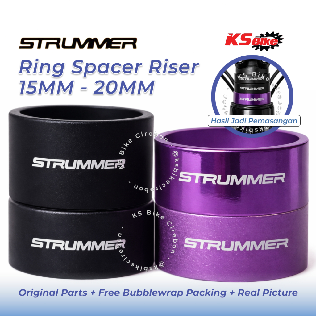 Ring Spacer Strummer 15mm 20mm Alloy Oversize 28.6mm Headset Stem Peninggi Stang Handlebar Sepeda MT