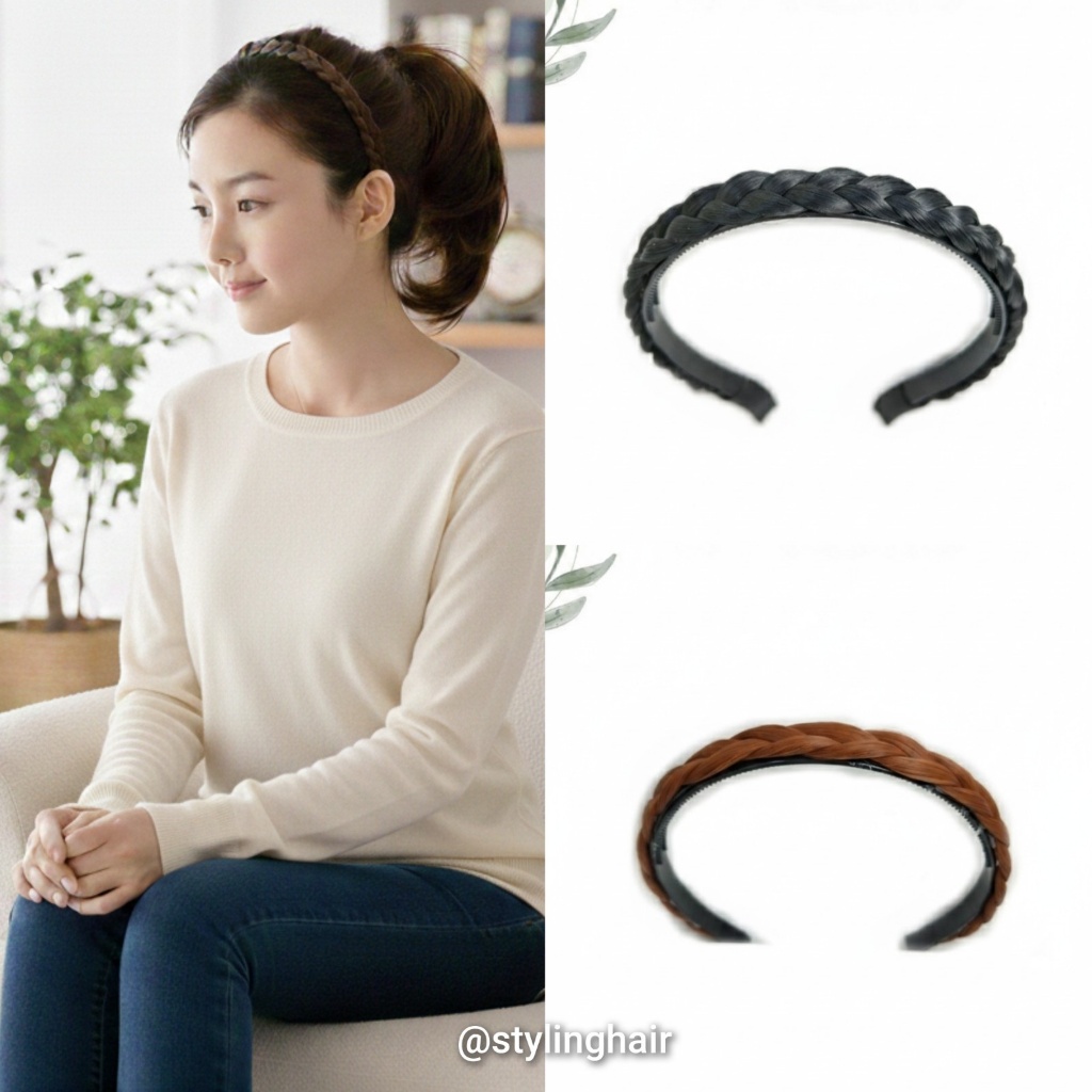 bando kepang/bando wanita/bando model rambut kepang/bando kepang kekinian
