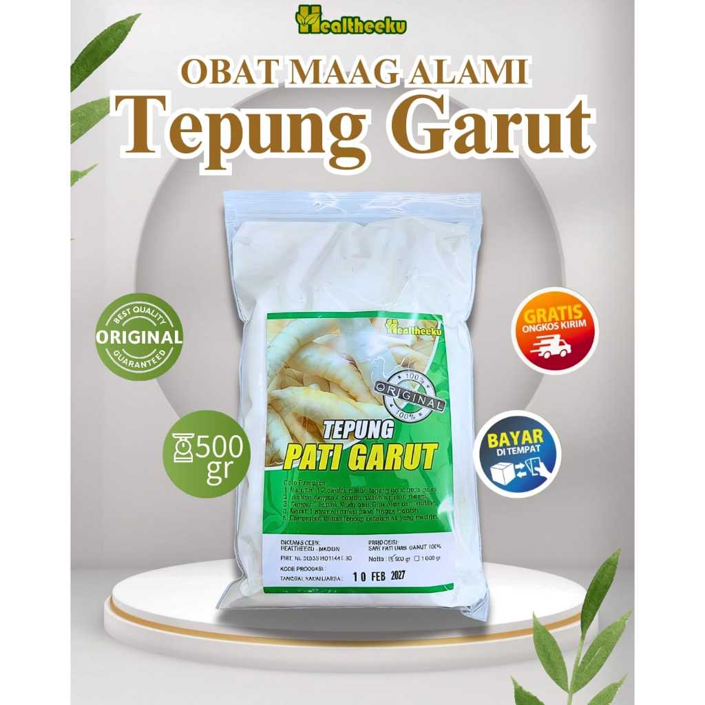 TEPUNG PATI GARUT - 100% PATI GARUT ASLI | 500 gr | KWALITAS PREMIUM | TEPUNG GARUT | IRUT | ARROWRO