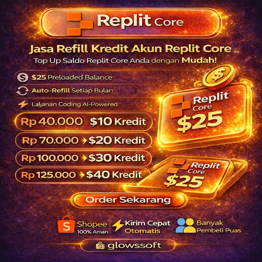 Jasa refill kredit/saldo replit core