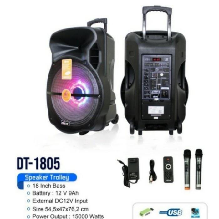 SPEAKER PORTABLE DAT DT-1805 ORIGINAL 18INCH