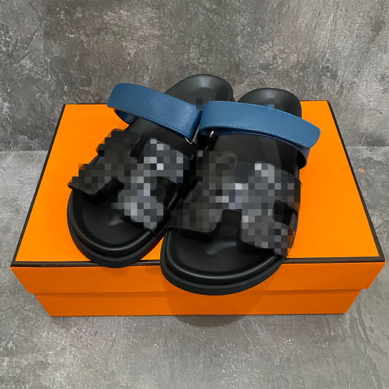 Sandal Selop Pria Sandal Strap Black Blue Sandal Pria Strap Black Blue