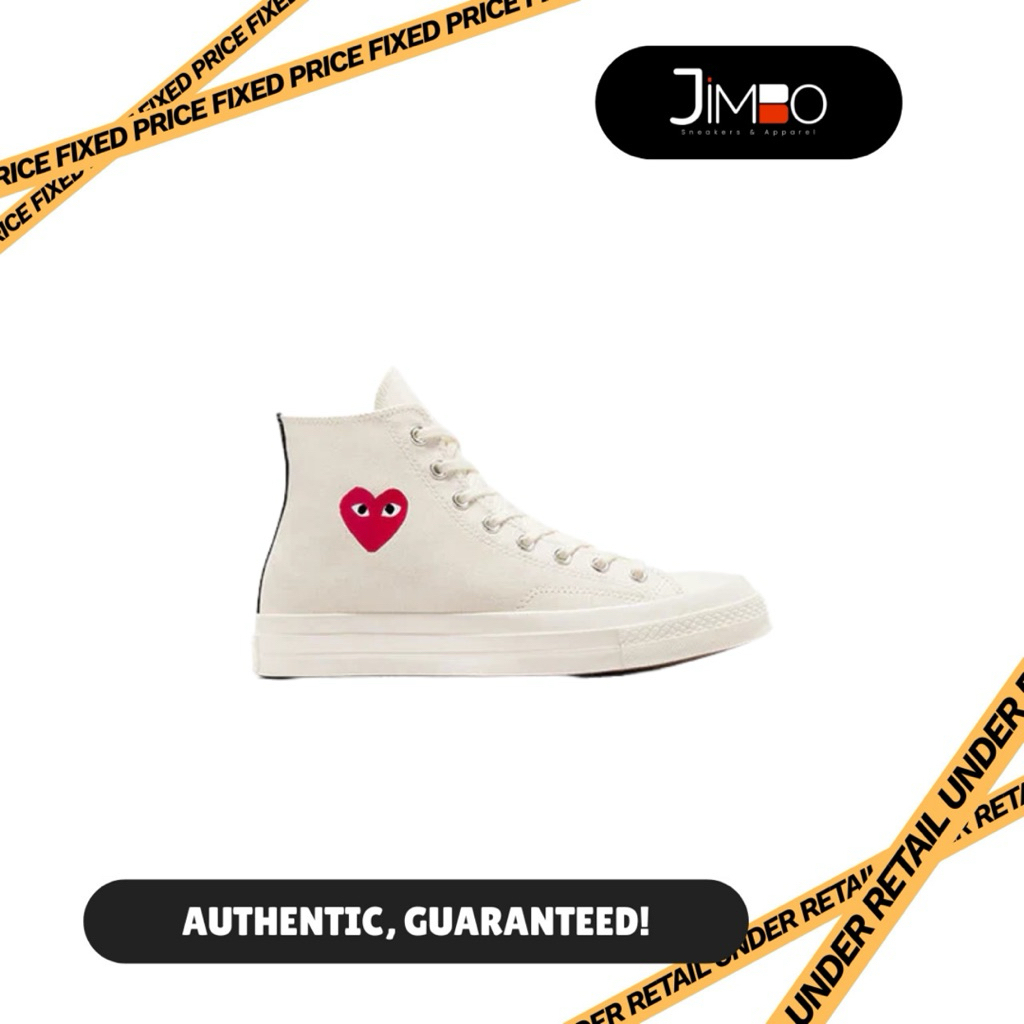 Converse CDG High Beige 100% Original Guarantee