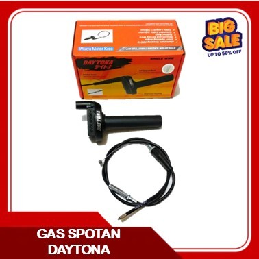 Gas Spontan Almunium Daytona 2 Kabel & 1 Kabel Original  Universal Daytona Finishing Powder Coating 