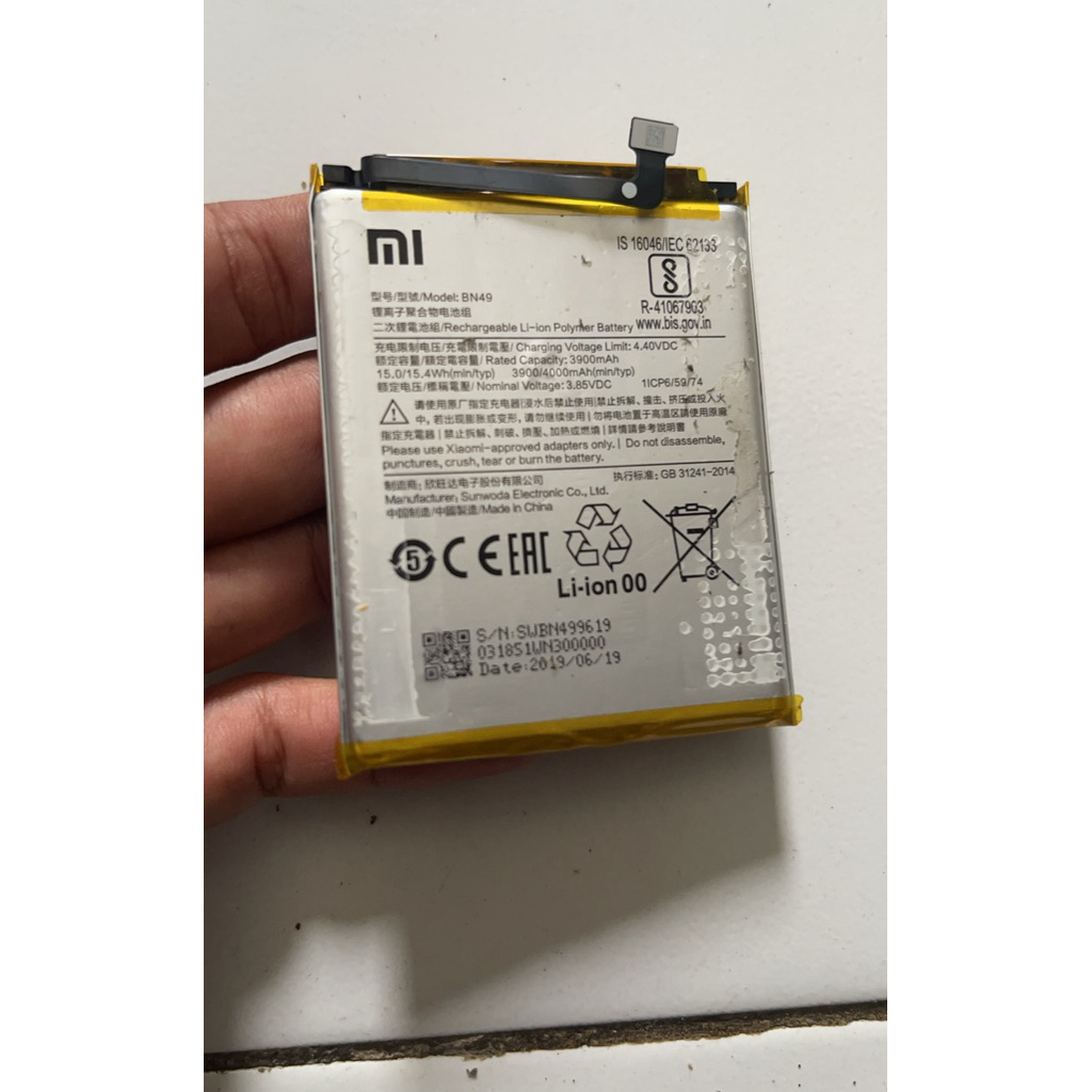 batre BN49 batre redmi 7a original cabutan