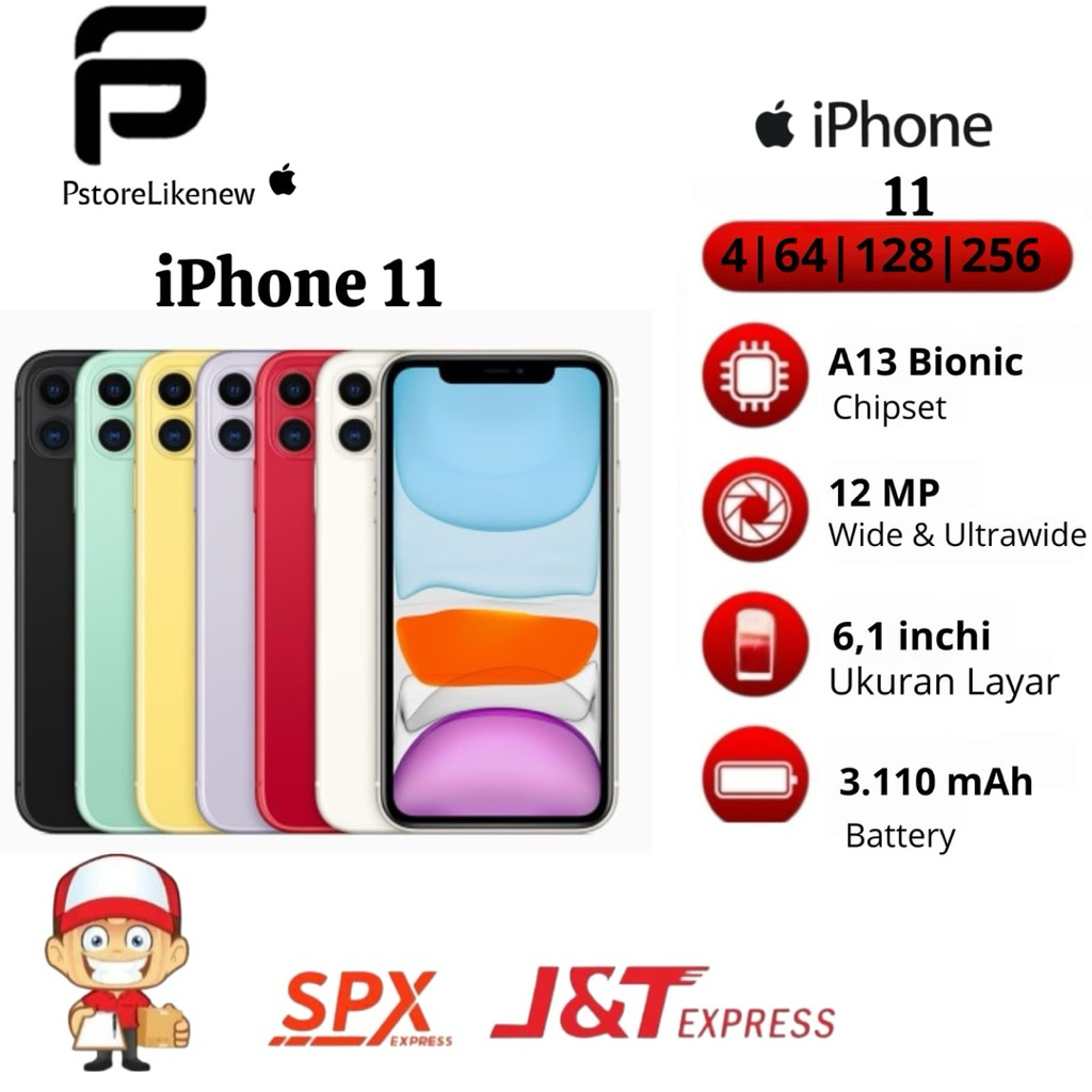 HANDPHONE IPHONE 11 SECOND INTERNASIONAL 64/128/256 GB