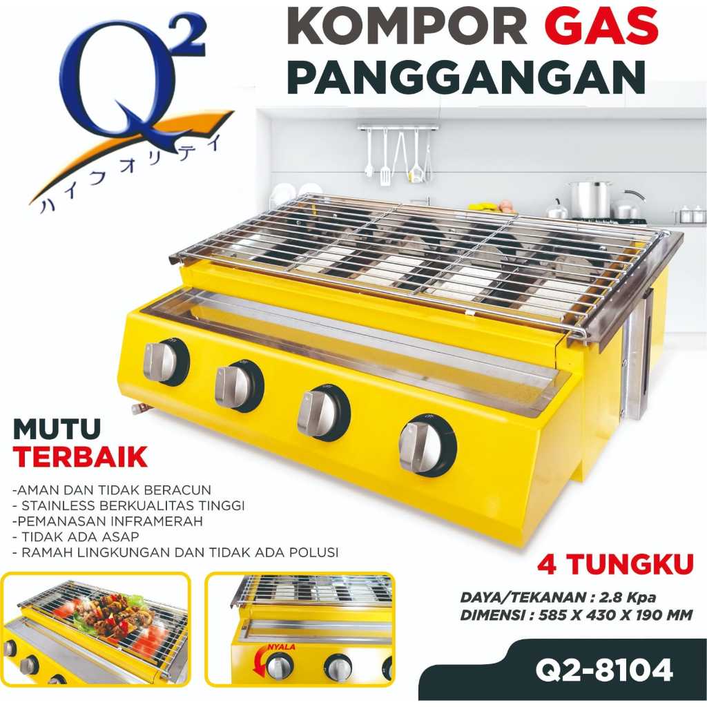 KOMPOR PANGGANGAN / KOMPOR BBQ Q2-8104 / KOMPOR GAS PANGGANGAN