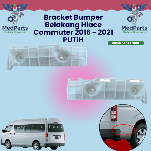 Breket Bracket Braket Bemper Bumper Belakang Toyota Hiace Commuter  Baru Import 2016 2017 2018 2019 
