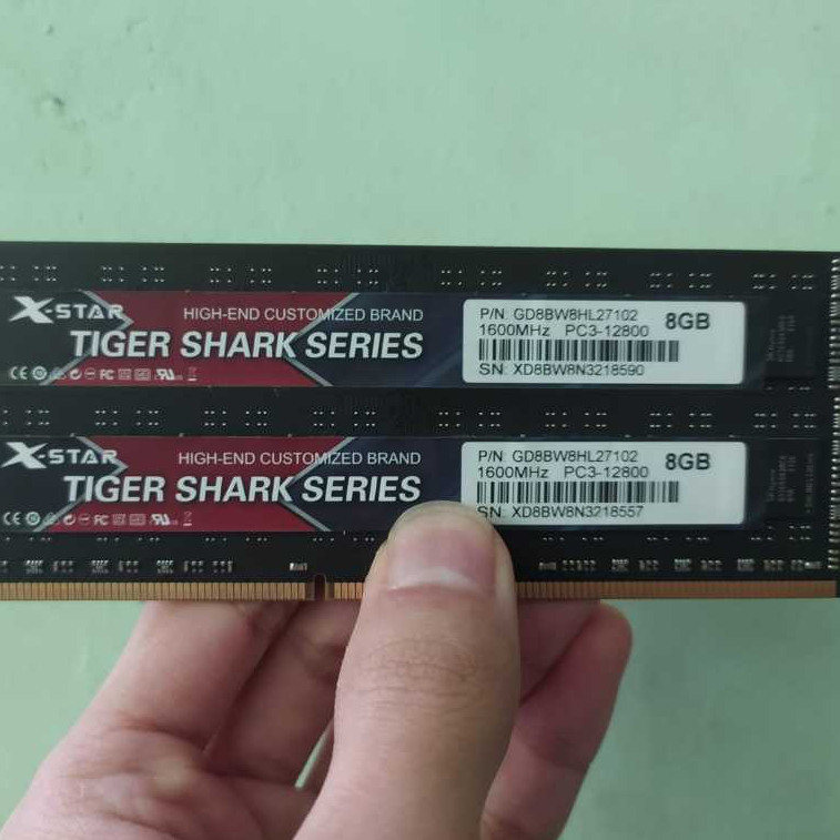 RAM 16GB DDR3 1600mhz 2X8GB Kit Merk Xstar Chip Hynix