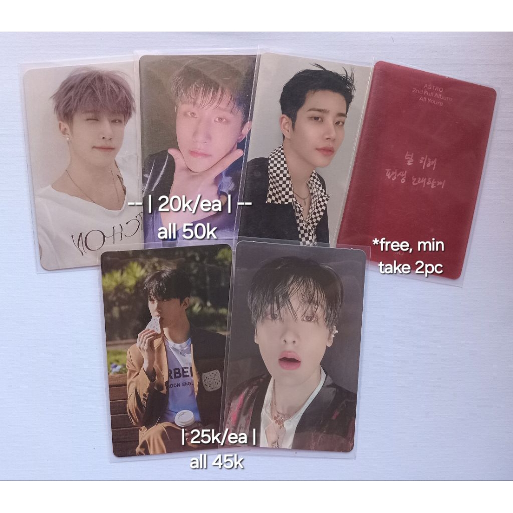 [READY] PC PHOTOCARD ASTRO MJ JINJIN SANHA