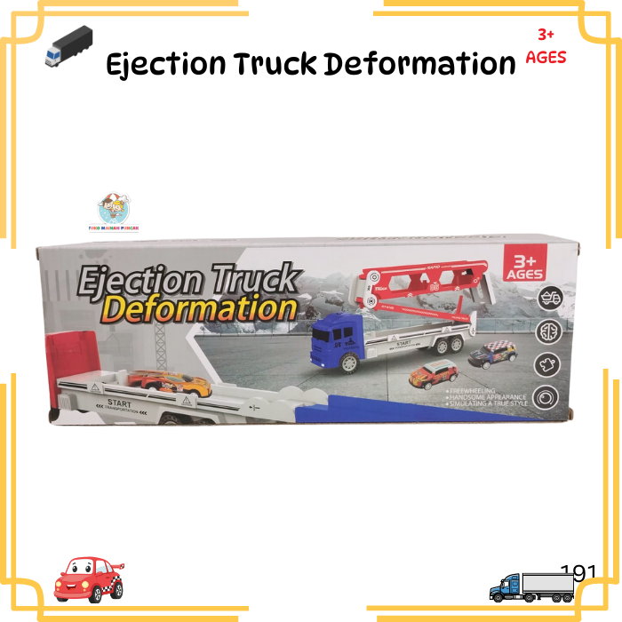 Mainan Mobil Ejection Truck Deformation Superior Materials