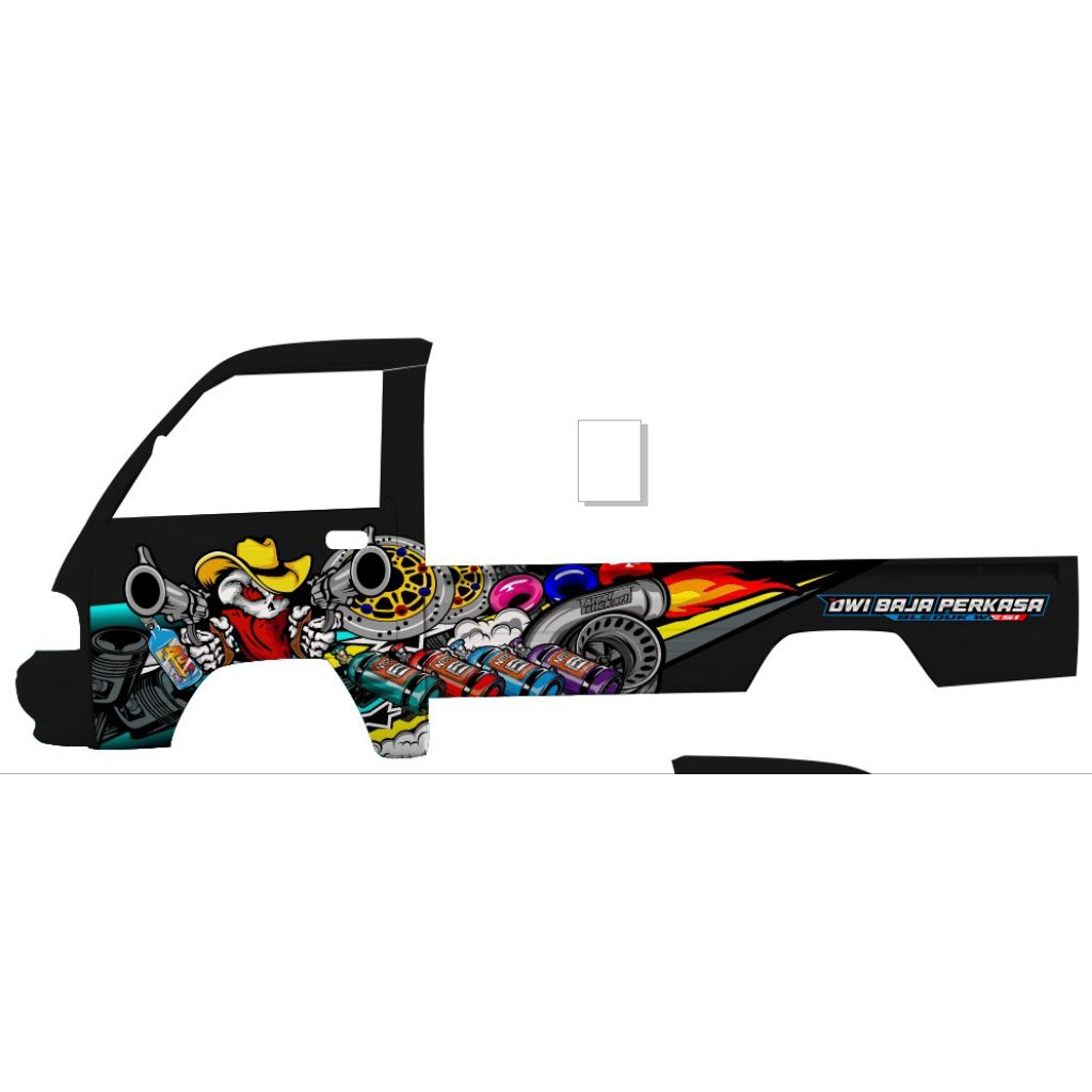 STIKER STRIPING THAILOOK MOBIL PICK UP FUTURA/T120SS, DESIGN ORIGINAL ATAU REQUES UBAH KATA2 DI BAK 