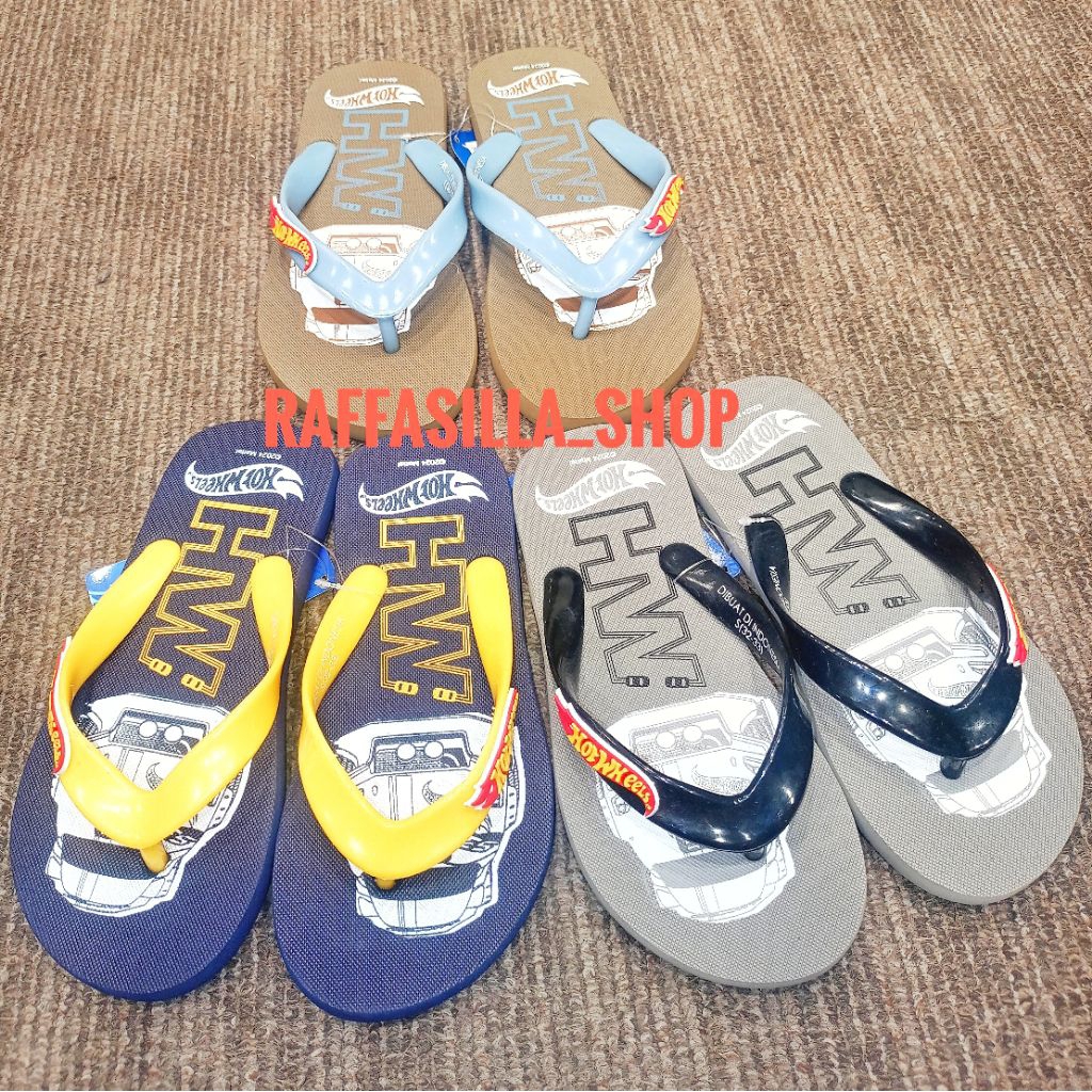 Sandal Zandilac Hotwheels Laki-laki Tanggung Sandal Jepit Cowok