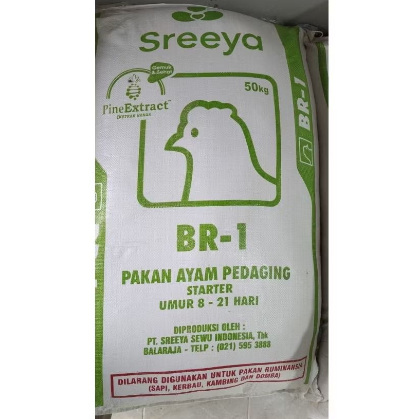 PAKAN AYAM BR1 SREEYA PROTEIN 21% | PAKAN AYAM PEDAGING BR 1