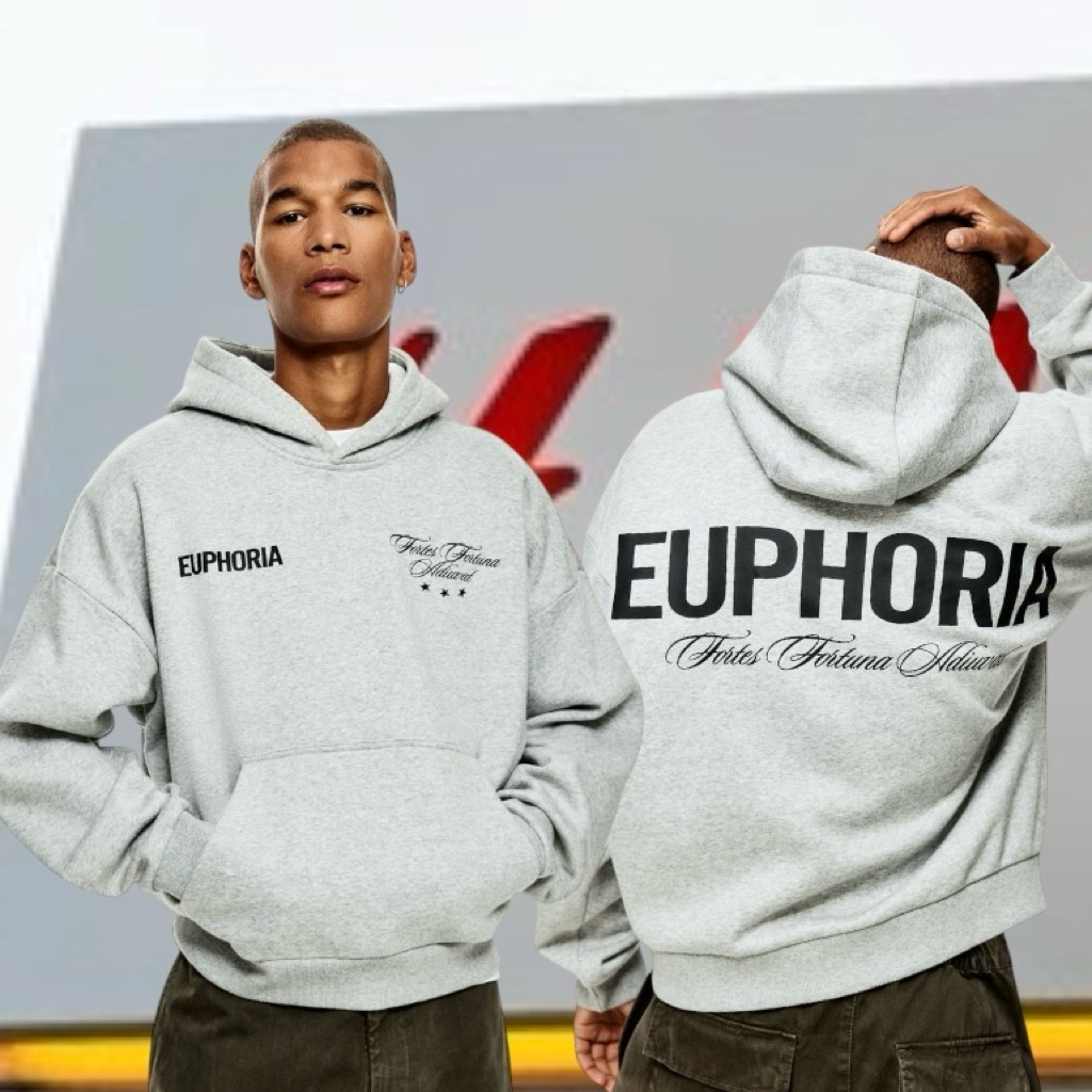 Hoodie H&M Man EUPHORIA gray