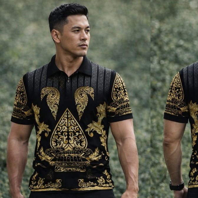 Kaos Polo Batik Full Printing Terbaru Premium